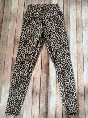 Colorful Koala Leopard Print High-Waist Leggings - Brown & Black size Large